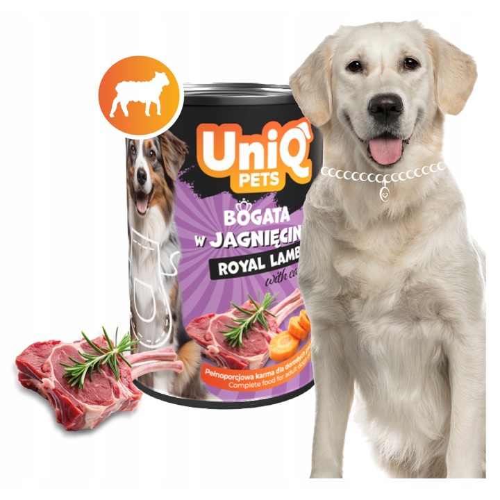 UNIQ PETS Mokra karma dla psa ROYAL LAMB jagnięcina