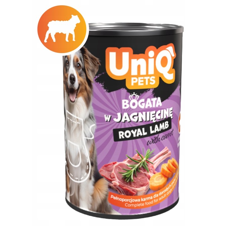 UNIQ PETS Mokra karma dla psa ROYAL LAMB jagnięcina