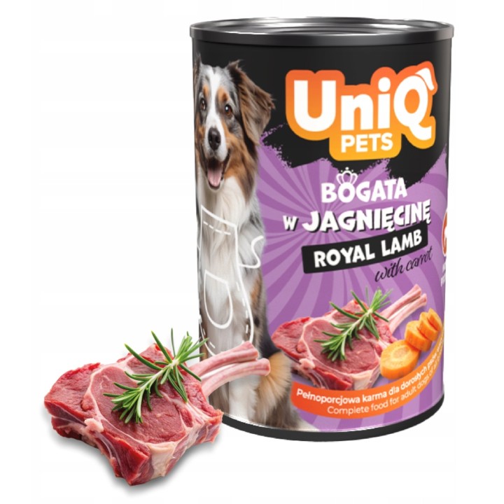 UNIQ PETS Mokra karma dla psa ROYAL LAMB jagnięcina