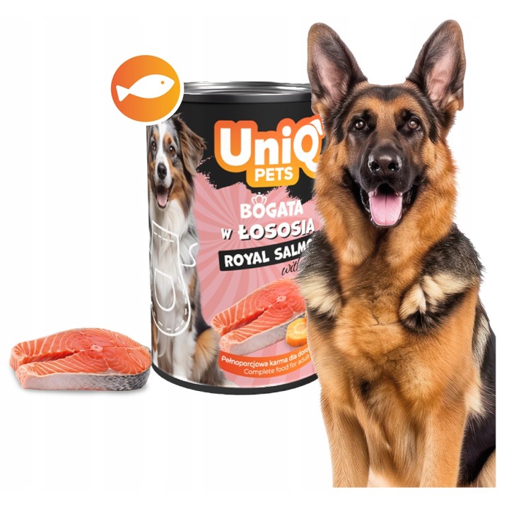 UNIQ PETS Mokra karma dla psa ROYAL SALMON łosoś