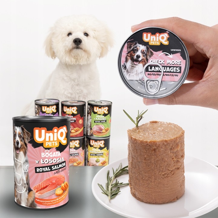 UNIQ PETS Mokra karma dla psa ROYAL SALMON łosoś