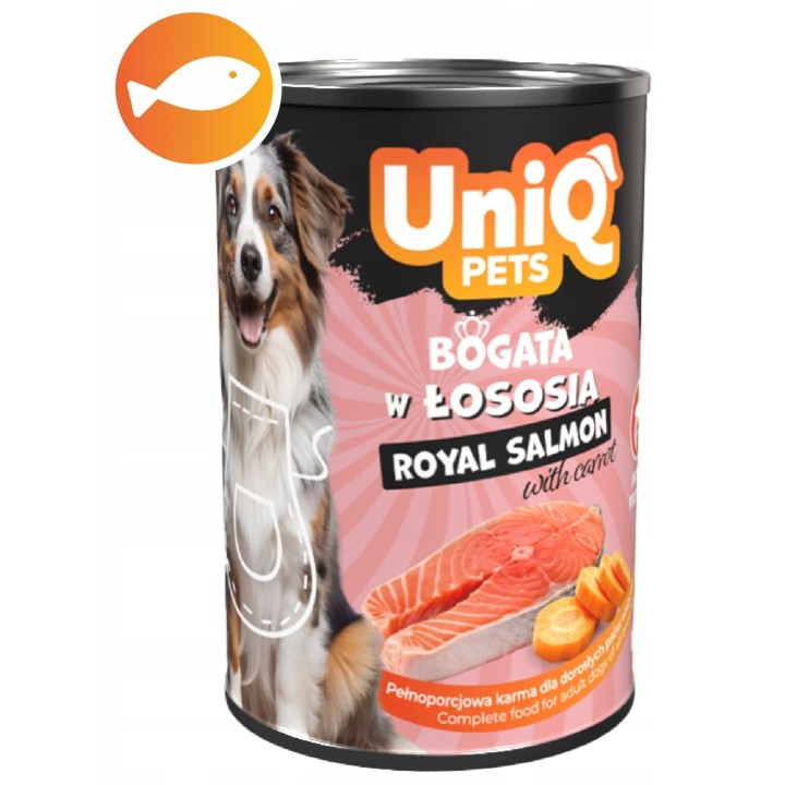 UNIQ PETS Mokra karma dla psa ROYAL SALMON łosoś