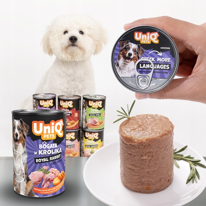 UNIQ PETS Mokra karma dla psa ROYAL RABBIT królik