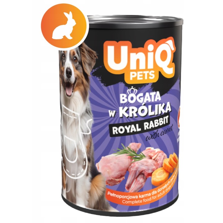UNIQ PETS Mokra karma dla psa ROYAL RABBIT królik