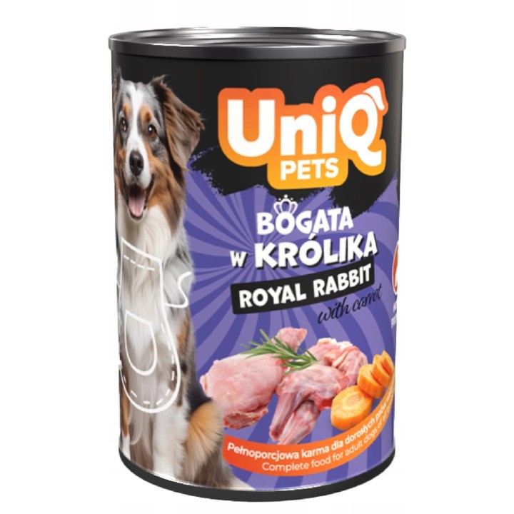 UNIQ PETS Mokra karma dla psa ROYAL RABBIT królik