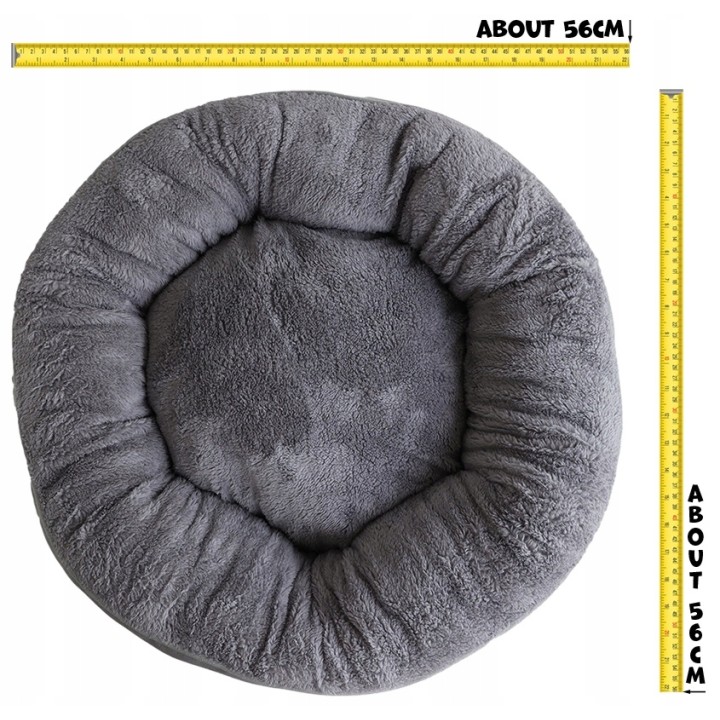 Legowisko dla zwierząt domowych COMFYROUND okrągłe, eleganckie i przytulne ciemny szary M 56x56x13cm do 6 kg UNIQ PETS