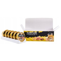 UNIQ PETS Karma morka dla kota rosół z kawałkami kurczaka i mięsem kaczki 60g x 6szt. YUMMY SOUP