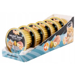 UNIQ PETS Karma morka dla kota kremowy shake z kaczką i gruszką 60g x 6szt. DELIGHT SHAKE