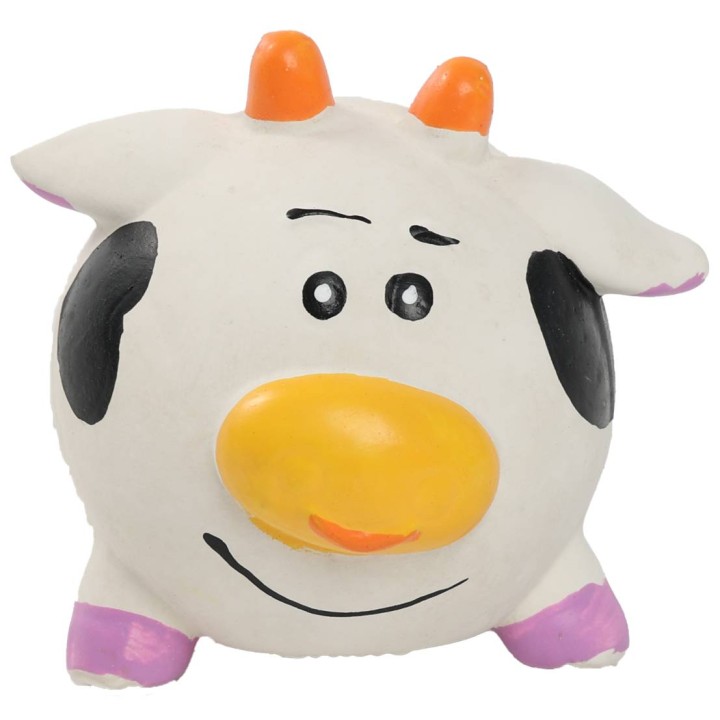UNIQ PETS ZABAWKA DLA PSA SQUEAKIES piłka krowa z piszczałką 6cm