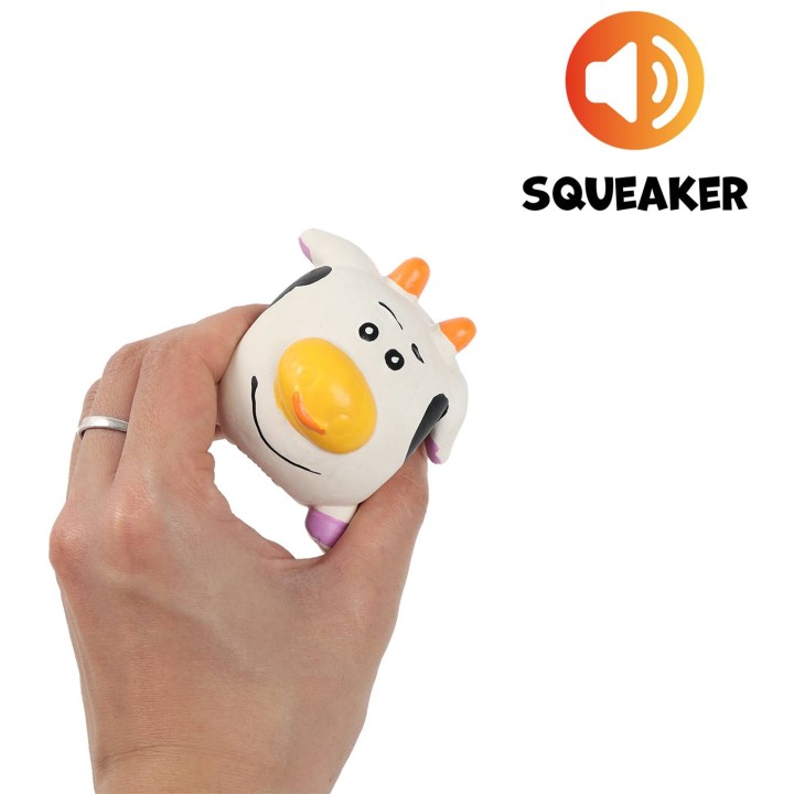 UNIQ PETS ZABAWKA DLA PSA SQUEAKIES piłka krowa z piszczałką 6cm