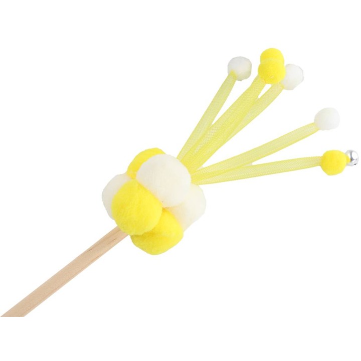 UNIQ PETS ZABAWKA DLA KOTA SWISHY drewniana wędka z bąbelkową piłką 38-54cm