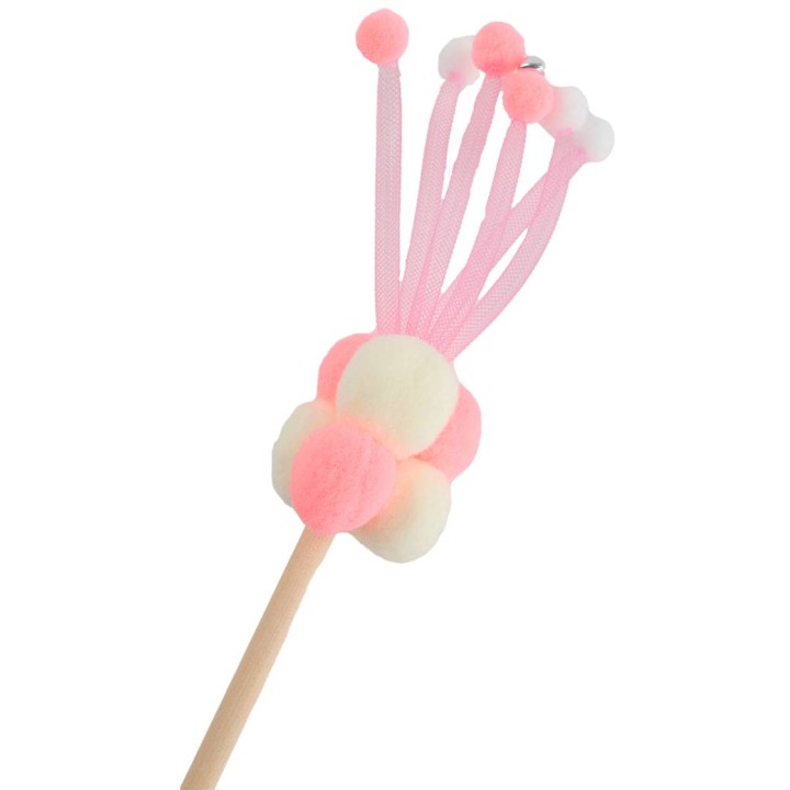 UNIQ PETS ZABAWKA DLA KOTA SWISHY drewniana wędka z bąbelkową piłką 38-54cm