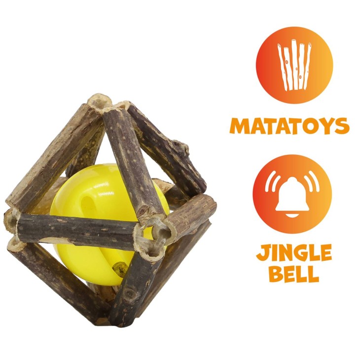 UNIQ PETS Zabawka dla kota MATATOYS matatabi geometric z kulką i dzwonkiem