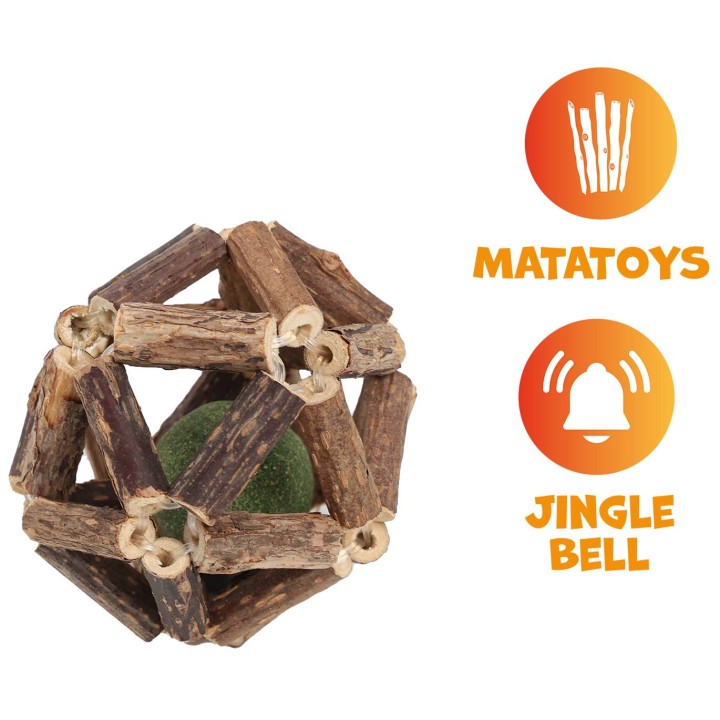 UNIQ PETS ZABAWKA DLA KOTA MEOWTURE matatabi geometryczne z kulką kocimiętki 8cm