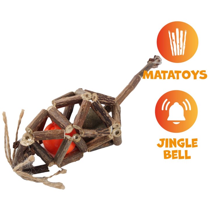 UNIQ PETS ZABAWKA DLA KOTA MATATOYS matatabi geometryczne z kulką z dzwonkiem 19cm