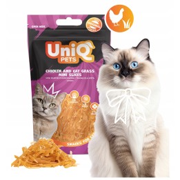 UNIQ PETS PRZYSMAKI DLA KOTA MIMI 50g mini fileciki z kurczakiem i trawą dla kota