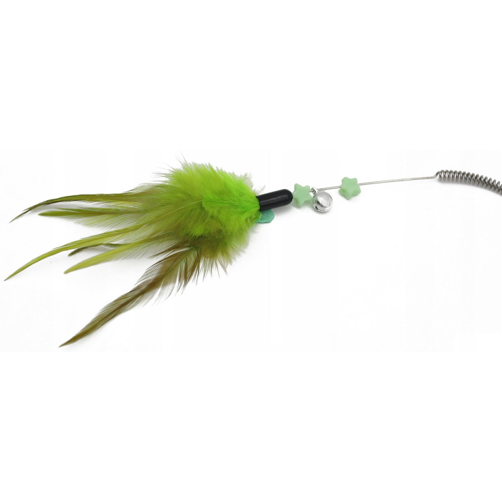 UNIQ PETS ZABAWKA DLA KOTA SWISHY wędka z wielokolorowym piórem i sprężyną 60cm