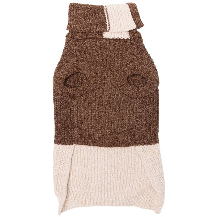 UNIQ PETS Ubranie dla zwierząt WARMPAW sweter chenille brązowy