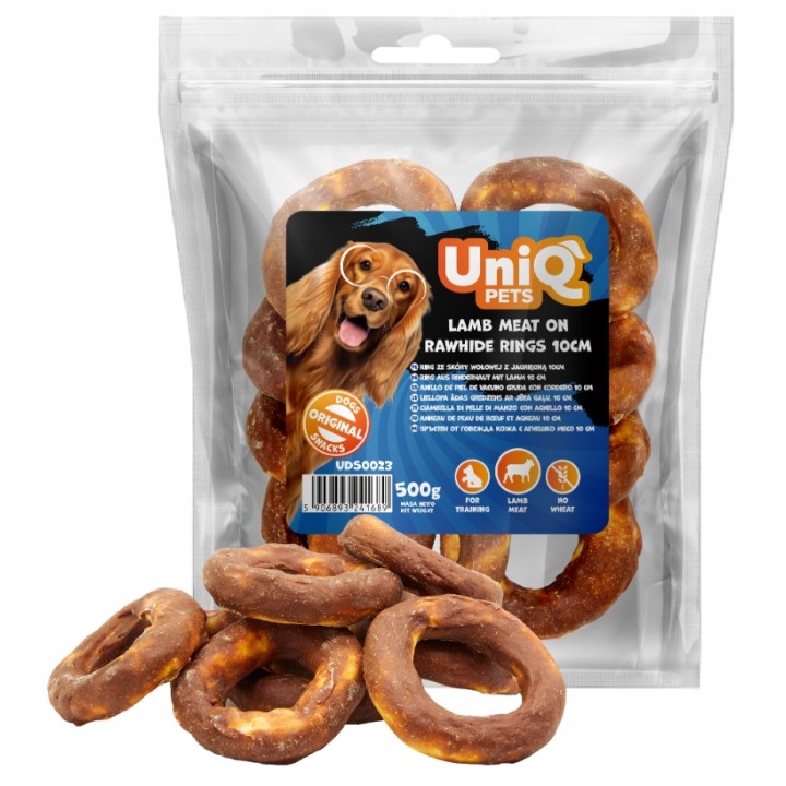 Donut przysmak dla psa wołowina z jagnieciną 500g Uniq Pets