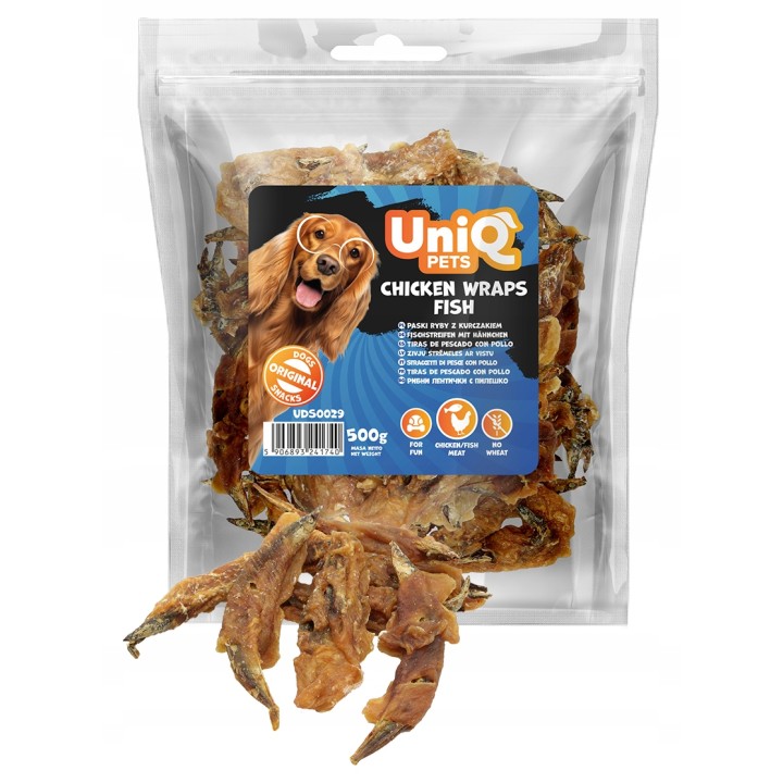 Przysmaki dla psa z kurczaka i ryby 500g Uniq Pets