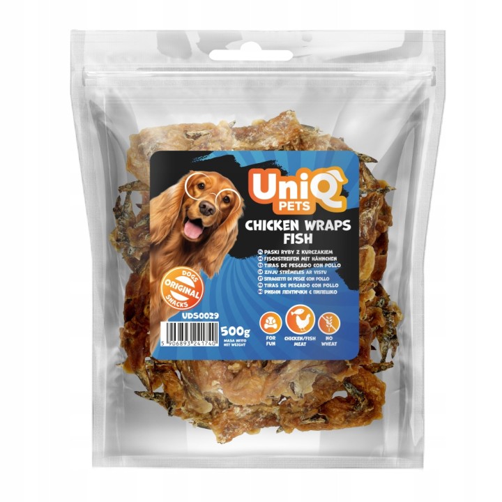 Przysmaki dla psa z kurczaka i ryby 500g Uniq Pets