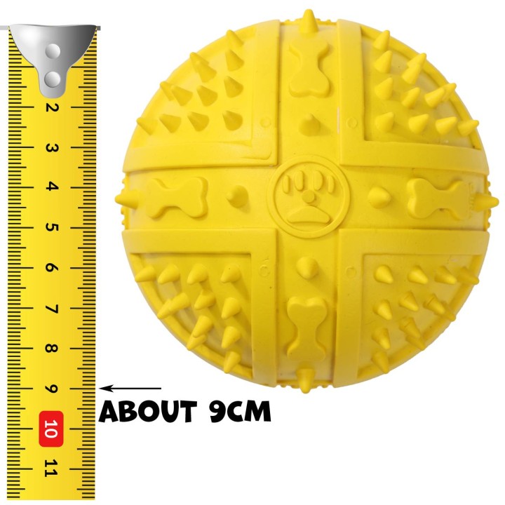 UNIQ PETS ZABAWKA DLA PSA SQUEAKIES piłka z kolcami i piszczałką o zapachu wanilii 9cm