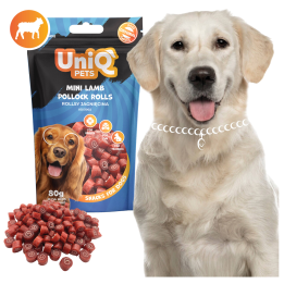 UNIQ PETS Przysmak dla psa rollsy jagnięcina 80g