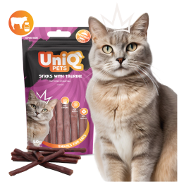 UNIQ PETS przysmaki dla kota patyczki z tauryną 50g