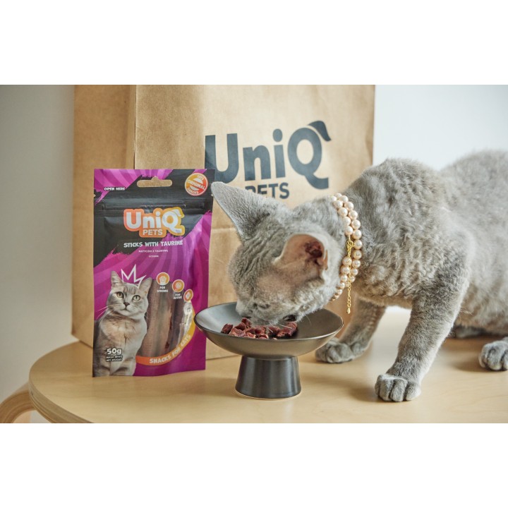 UNIQ PETS przysmaki dla kota patyczki z tauryną 50g