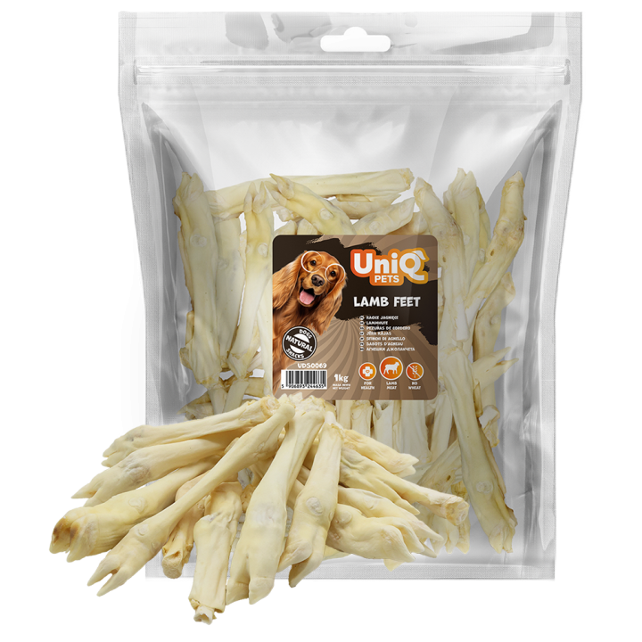 Racice jagnięce naturalne przysmaki dla psa 1kg UNIQ PETS