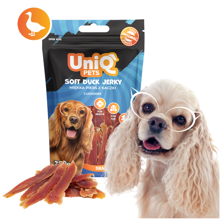 Pierś z kaczki dla psa naturalne przysmaki dla psa 250g Uniq Pets