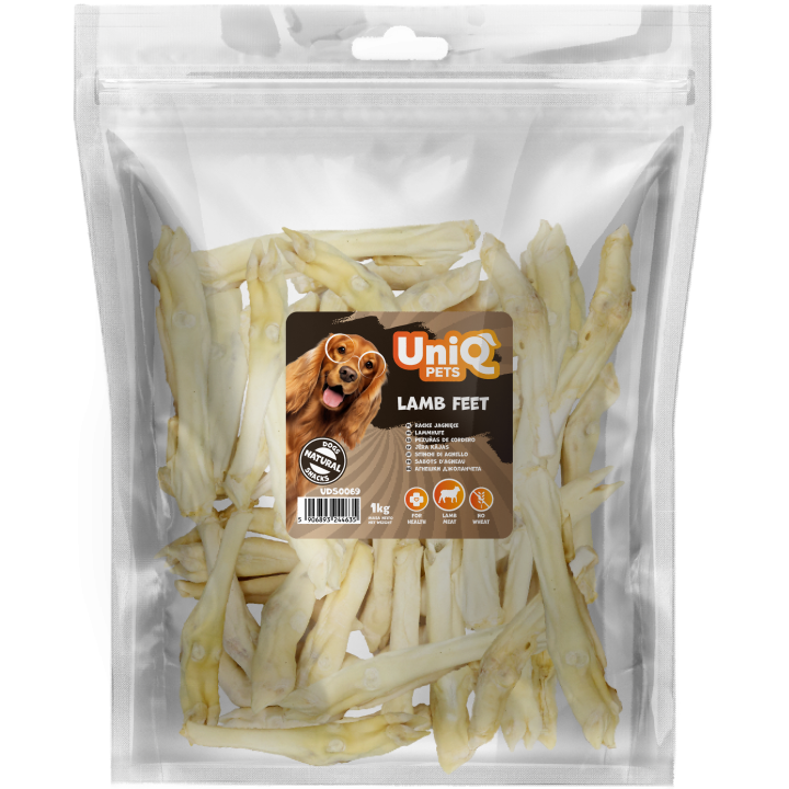 Racice jagnięce naturalne przysmaki dla psa 1kg UNIQ PETS