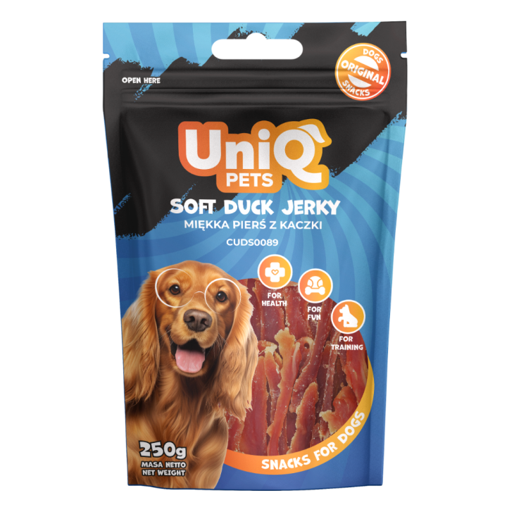 Pierś z kaczki dla psa naturalne przysmaki dla psa 250g Uniq Pets
