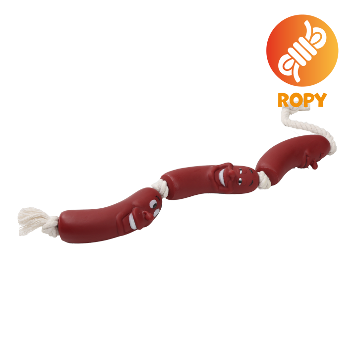 UNIQ PETS zabawka dla psa kiełbaski na sznurku 60cm