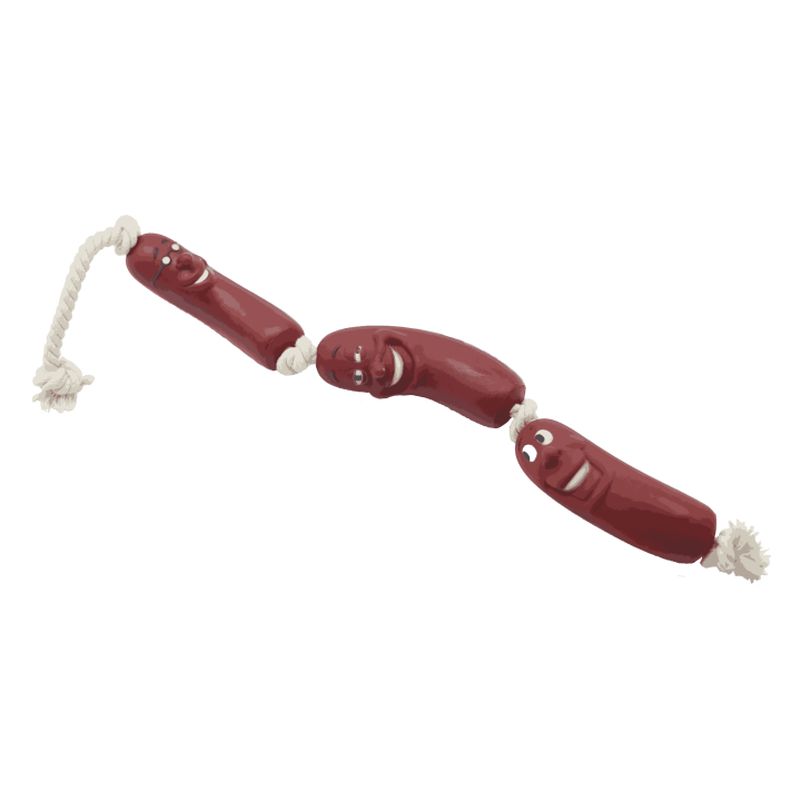 UNIQ PETS zabawka dla psa kiełbaski na sznurku 60cm