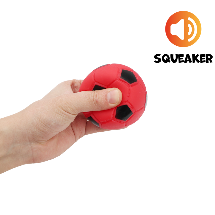 UNIQ PETS zabawka dla psa winylowa piłka soccer z piszczałką 9cm