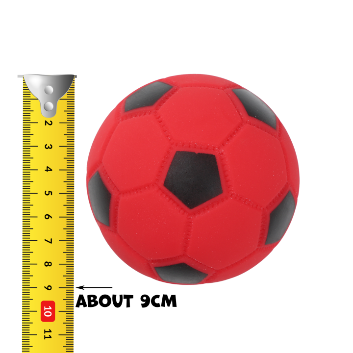 UNIQ PETS zabawka dla psa winylowa piłka soccer z piszczałką 9cm