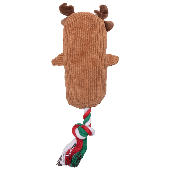 UNIQ PETS Pluszowa zabawka dla psa SQUEAKIES świąteczny szarpak z piszczałką 40 cm
