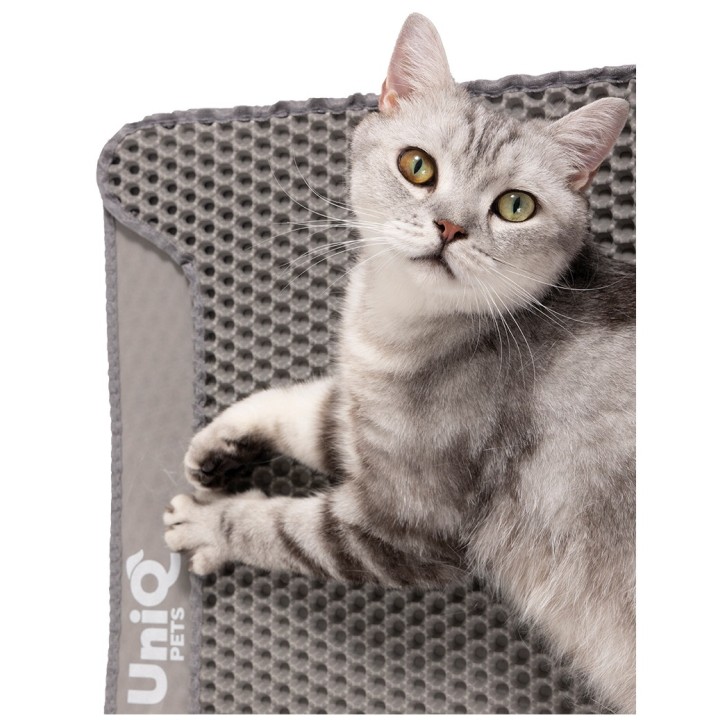 Mata pod kuwetę dwuwarstwowa szara Uniq Pets
